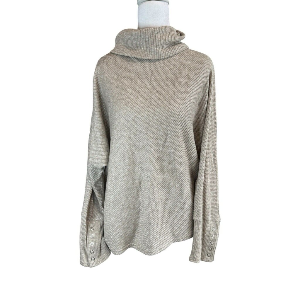Simply Vera Vera Wang Sweater Size M Beige Dolman Pullover Knitted Women's NWT